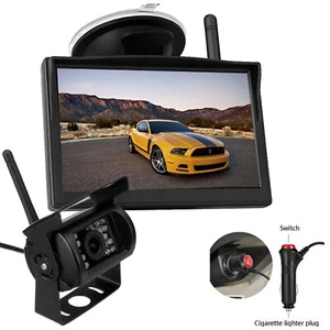 Wireless 5" Rear View Reverse Backup Camera and Monitor Kit for Caravan Truck RV - Picture 1 of 23
