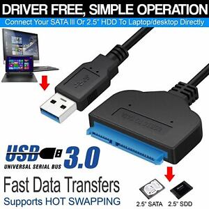 USB3.0 to 2.5" SATA III Hard Drive Adapter Cable/UASP SATA to USB3.0 Converter
