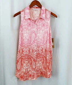 Neu mit Etikett neu Habitat ärmelloses Damen-Shirt Oberteil mit Nähten und Knöpfen Größe XS - Bild 1 von 4