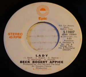 Beck, Bogert & Appice I'm So Proud on Epic Original Promo 45 1973 Nm- Htf - Picture 1 of 4