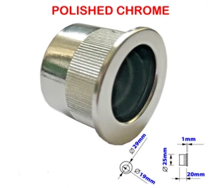 Sliding Door Finger Pull Handle  Flush Fitting Pocket Inset Edge Polished Chrome - Picture 1 of 5