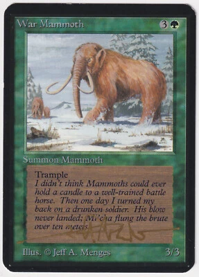 Gold Signed War Mammoth LP Alpha Limited Edition Artist Jeff A. Menges 1993 MTG! - Image 1 of 2