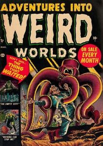 Adventures Into Weird Worlds #3 COVERLESS & INC. ( Pre-Code horror, Atlas 1952 )