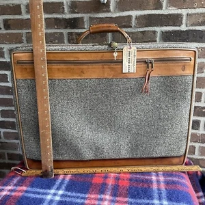 VINTAGE 1980s LEATHER & TWEED WOOL HARTMANN OVERNIGHT CABIN SUITCASE BAG R$498 - Picture 1 of 12
