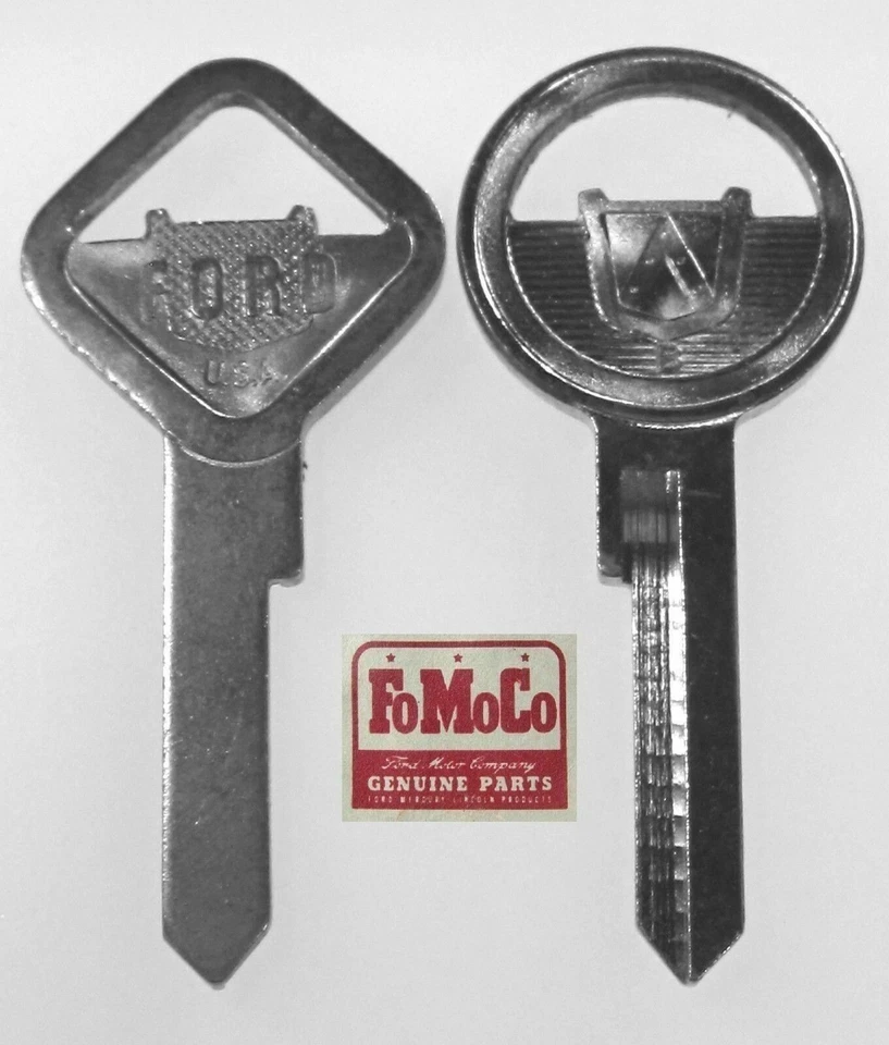 Juego de llaves en blanco Ford OEM 1952-1954 Victoria Customline Skyliner F-100 vintage nuevo de stock Foto 1 de 3