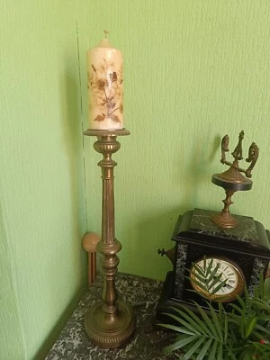 Pic Cierge Porte Cierge en laiton XX ième - Photo 1/4