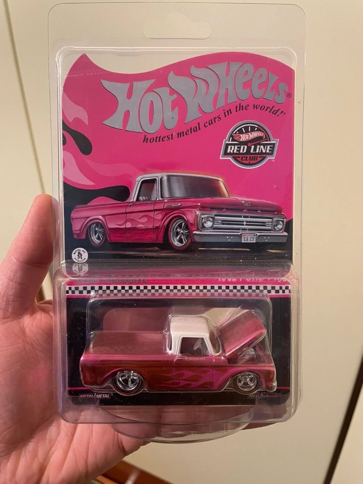 1/64 Hot Wheels 2023 RLC RED LINE CLUB EXCLUSIVE 1962 FORD F100 Pink - Immagine 1 di 1