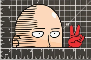Saitama One Punch Man STICKER DECAL -Peeker Peeking- 4 Different Sizes - Picture 1 of 5