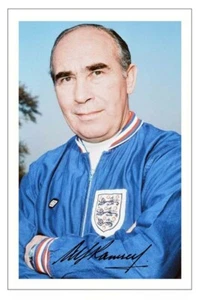 Sir Alf Ramsey 1966 England World Cup Manager Autograph Signed Photo Print A5 - Foto 1 di 1