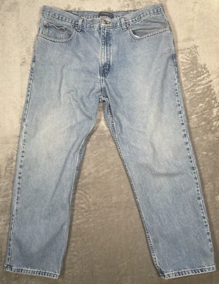 Pantalones de mezclilla Saddlebred para hombre 37X28 (etiqueta 40X30) ajuste cónico azul calce clásico Foto 1 de 4