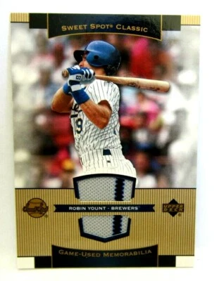 Parche de camiseta Robin Yount 2003 Upper Deck Classic GU 2Clr #SJ-RY!Brewers SS HOF Foto 1 de 2