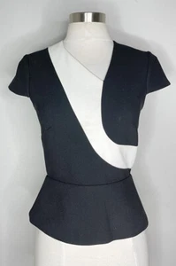 Roland Mouret crepe peplum Top. Size: 2 - Picture 1 of 7