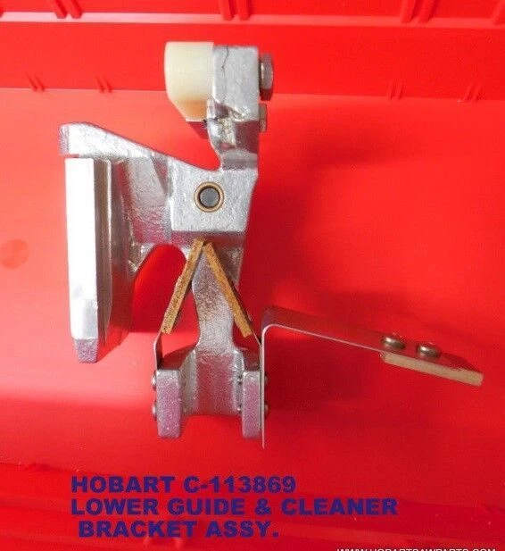 Hobart 5614 Meat Saw Lower Guide and  Cleaner Bracket Assembly C-113869 - Image 1 of 1