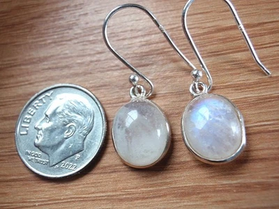 Pendientes colgantes de plata de ley 925 con piedra lunar obtendrás pendientes exactos Foto 1 de 2