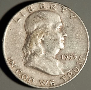 1953-D Franklin Half Dollar (.900 Silver) **Very Fine** Condition - Picture 1 of 2