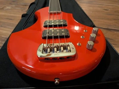 G&L USA Custom Order 4 String Fretless Bass Guitar One Off 8.12Lbs Fullerton Red - Image 1 of 4