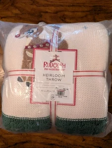 POTTERY BARN KIDS Rudolph® Heirloom Kid Throw Blanket-NWT - Picture 1 of 3