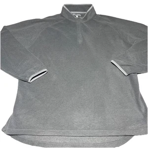 Peter Millar Men's XL Gray 1/4 Zip Pullover Fleece Green Bay Country Club - Picture 1 of 14
