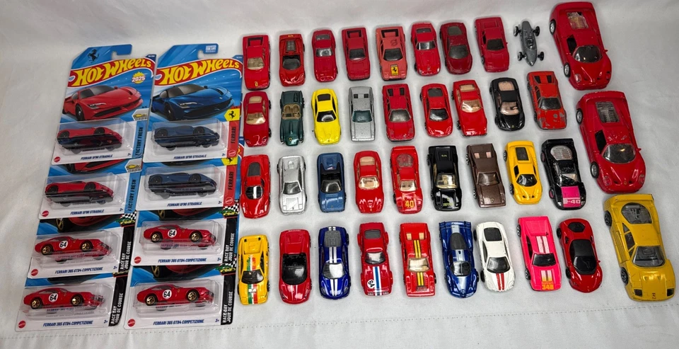 Loose Ferrari Diecast Lot Hot Wheels Matchbox – F40 Enzo 458 Rare Mix - Image 1 of 4