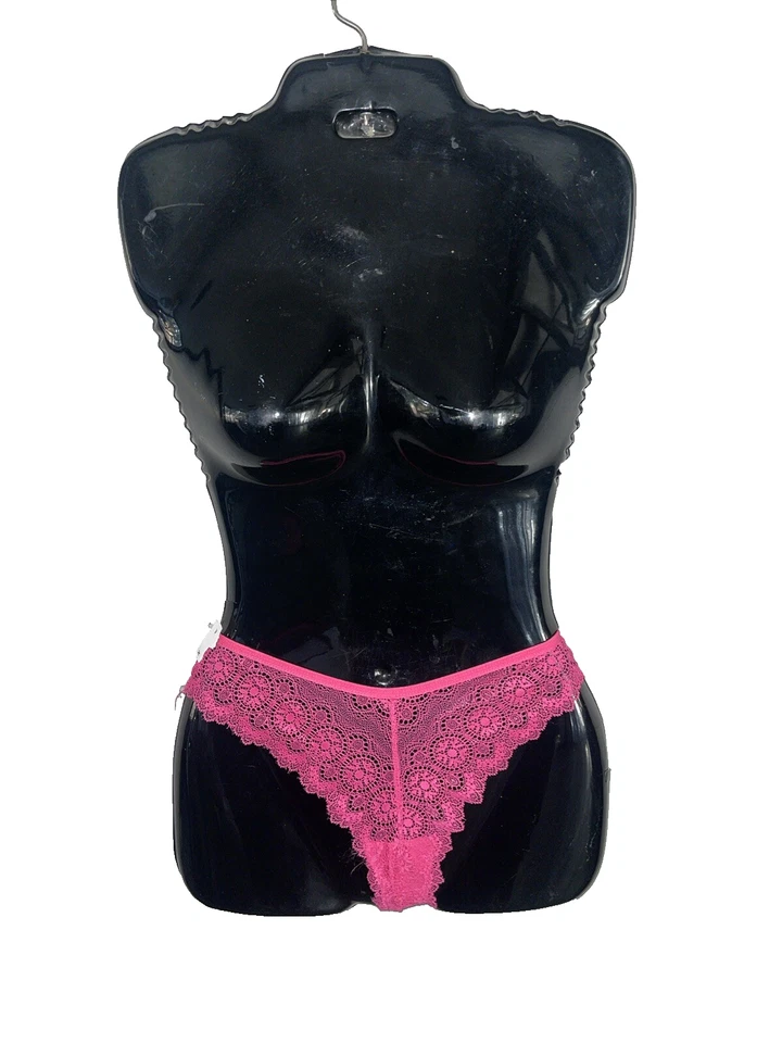 Jezebel  Tanga Bikini Panty Sissy  Sexy Lace Underwear  Womens Medium Hot Pink - Image 1 of 3