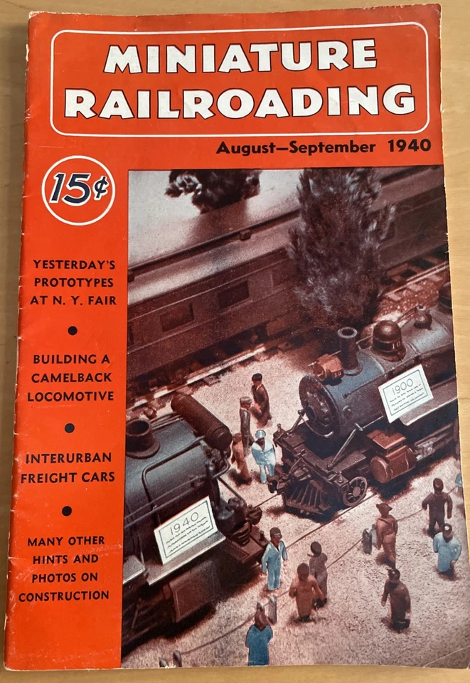 Vintage Miniature Railroading Model Railway Train Magazine (US) - Aug-Sep 1940 - Image 1 of 4