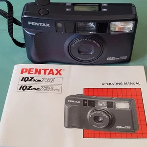 PENTAX IQZoom 735 35mm Compact Film Camera Zoom Tested Works Photography W Book - Picture 1 of 22