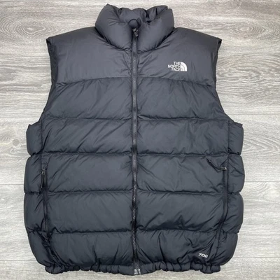 The North Face Vest Mens Large Black Nuptse 700 Down Puffer Insulated Full Zip - Image 1 of 4