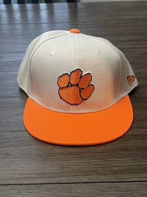 New Era Clemson Tigers SnapBack Blanco y Naranja Nuevo Sin Etiquetas Talla Única Foto 1 de 4
