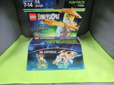 2016 LEGO DIMENSIONS SET# 71234-NINJAGO SENSEI WU & FLYING WHITE DRAGON 58PCS - Image 1 of 2