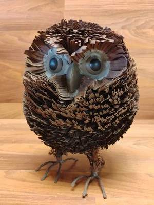 Sergio Bustamante Brutalist Metal Owl Bird Large Figure Mid Century Modern MCM - Image 1 of 4