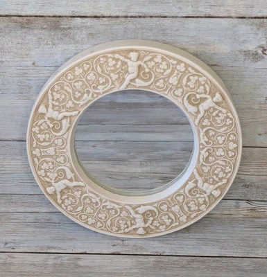 Espejo de pared de yeso estilo barroco querubines vintage facsímiles LTD New Hampshire  Foto 1 de 4