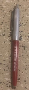 VTG Advertising Ballpoint Pen NO Ink ANAHEIM SCREEN GLASS RED LINCOLN AVE CA - Picture 1 of 4