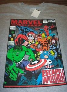 VINTAGE STYLE MARVEL COMICS HULK BLACK PANTHER THOR Spider-man T-Shirt MEDIUM - Picture 1 of 3