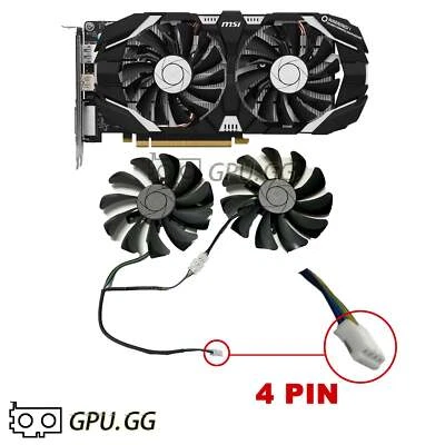 MSI GTX 960 1060 P106 HA9010H12F-Z Replacement Fans 85mm - Image 1 of 4