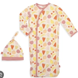 Set Cappello Abito Sacco Modal Nuovo con etichette Taglia NB-3 Mesi Rosa Squeeze The Day Magnetic Me - Foto 1 di 4