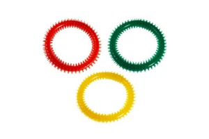 Paquete de 3 anillos de goma de juguete para perros dentición dental juego mascotas tren masticar remolcador saludable - Imagen 1 de 5