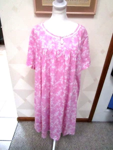 CROFT&BARROW-PINK/MULTI-FLORAL-CAP SLEEVE-SCOOP-NECK-NIGHTGOWN-SIZE-1X-NWT - Picture 1 of 4