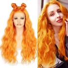 Long Loose Deep Wave Synthetic Heat Resistant Wig Yellow Lace Front Natural Full