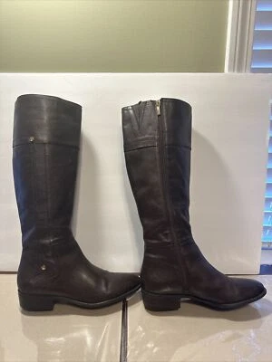 Franco Sarto Womens Riding Boots Sz 8.5 Dark Brown  Leather HR-7 - Image 1 of 4