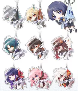 Genshin Impact Kazuha Diluc Xiao HuTao Yae Miko Mona Eula Raiden Shogun Keychain - Picture 1 of 37