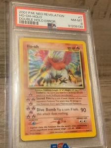 HO-OH psa 8 double Holo error card! Neo revelation TCG - Picture 1 of 9