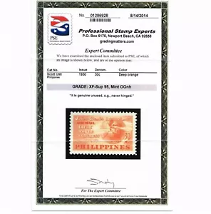 GENUINE PHILIPPINES SCOTT #C68 MINT PRISTINE OG NH PSE CERT GRADED XF-SUPERB 95 - Picture 1 of 3