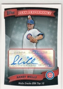 2010 Topps Series 2 Peak Performance Autograph RANDY WELLS Auto Cubs - Picture 1 of 2