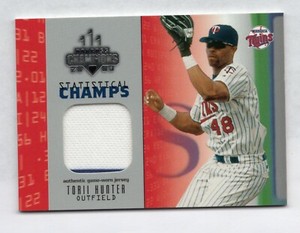 2003  Donruss Champions Statistical Champs Materials #24 Torii Hunter Jsy102/250