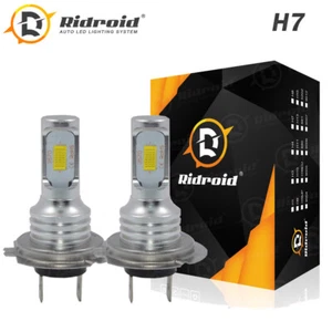 2x H7 Super Brillante COB LED Faro Kit Bombilla Antiniebla 80W 8000LM 6000K Blanco - Imagen 1 de 12