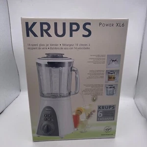 KRUPS Power XL6 50oz 14-Speed Glass Jar Blender Cuisine Line White NEW in Box - Picture 1 of 8