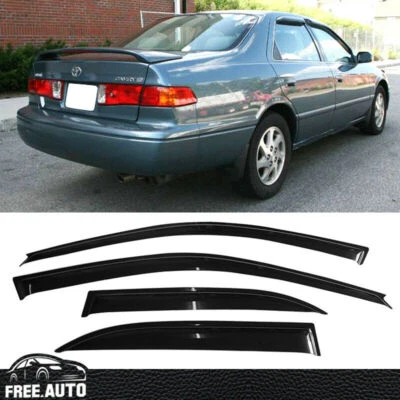 Paraseras de ventana estilo JDM Mugen 4 piezas protectores contra la intemperie para Toyota Camry 1997-2001 EE. UU. Foto 1 de 4