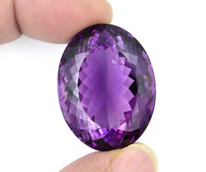 32x25 mm 88,7 Karat erstaunlich AAA lila blau Amethyst ovale Form für schönen Anhänger - Bild 1 von 5
