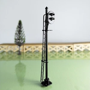 1 x HO scale model railroad 2 aspects block signal LED green/red light #K02SgBK - Picture 1 of 5