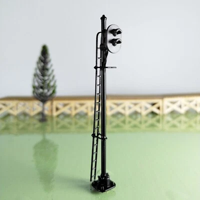 1 x HO scale model railroad 2 aspects block signal LED green/red light #K02SgBK - Image 1 of 4